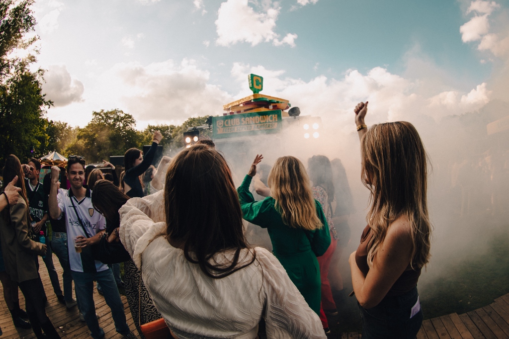 Party inside Club Sandwich